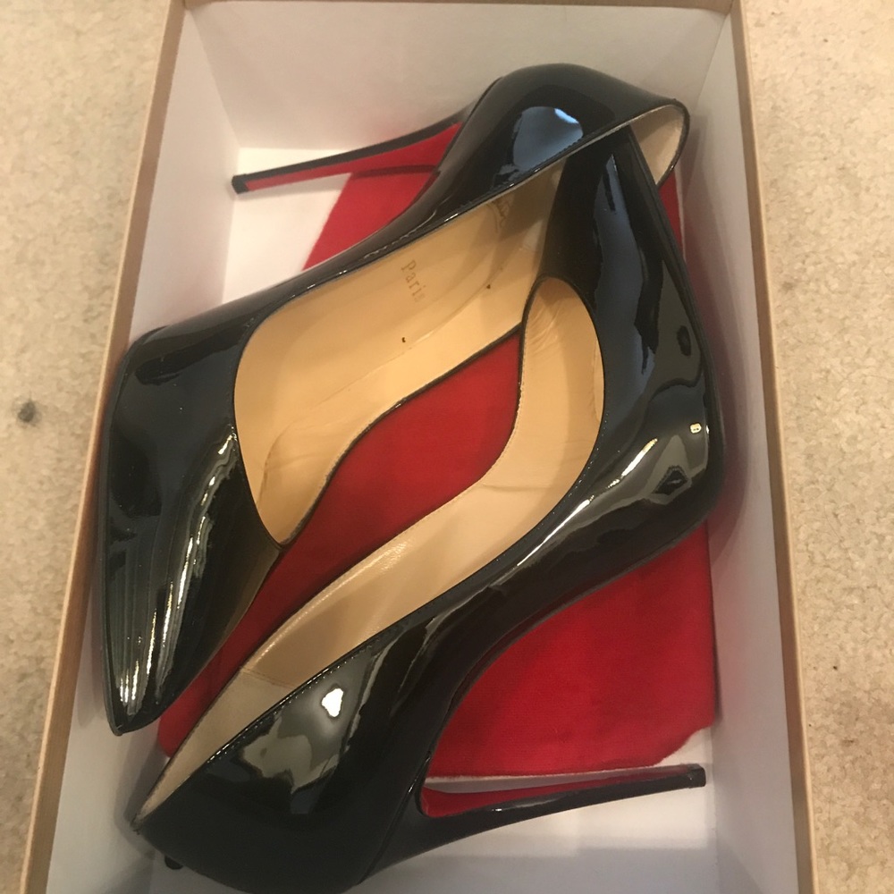 Authentic black Christian louboutin pigalle